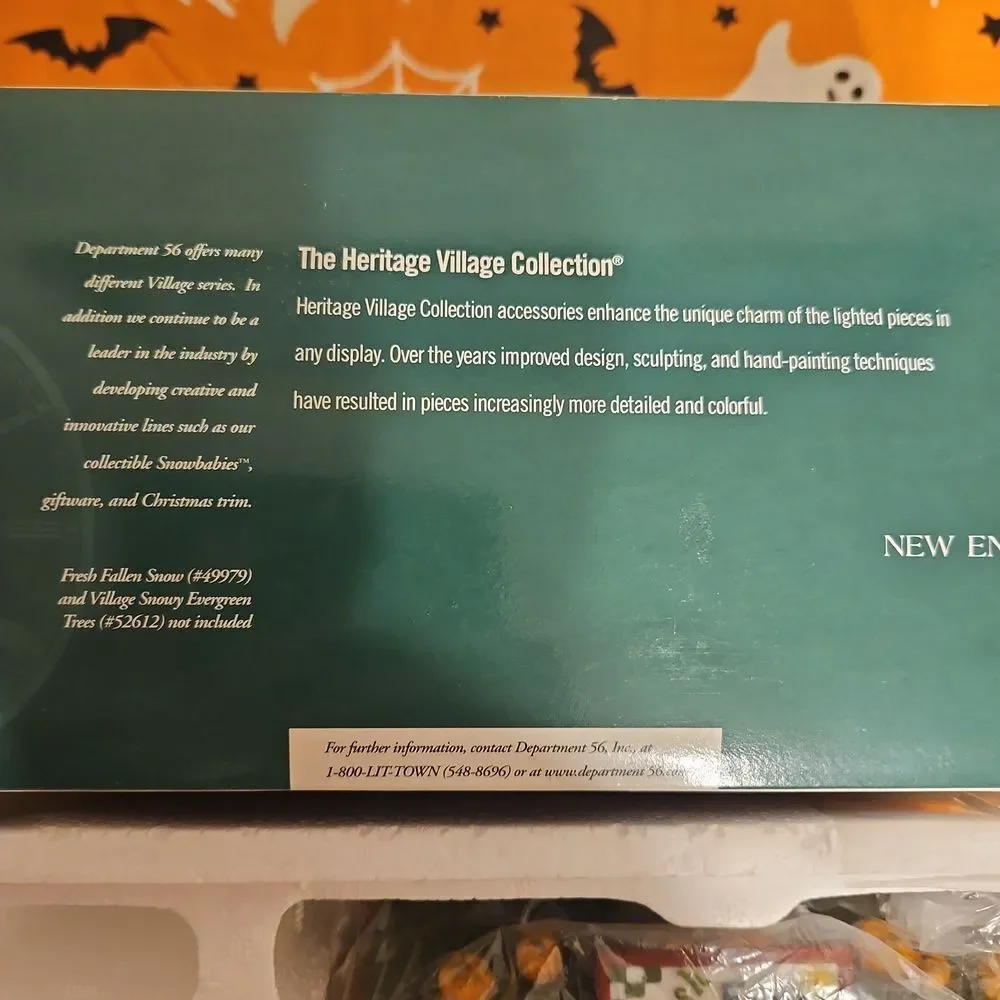 Department 56 Farmer's Market Display with Orange and Green Accents
